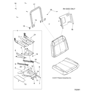 Weld-Seat Adjuster Mid Bracket,Bl by Polaris 1023038-329 OEM Hardware P1023038-329 Off Road Express