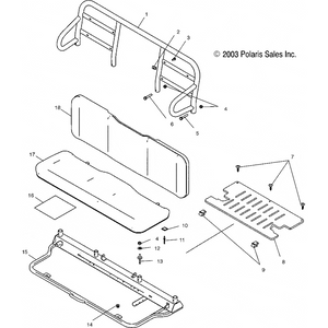 Weld-Seat,Back,Blk by Polaris 1014220-067 OEM Hardware P1014220-067 Off Road Express