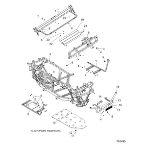 Weld-Seat Base,Cab Sup,Md,Blk by Polaris 1023026-458 OEM Hardware P1023026-458 Off Road Express