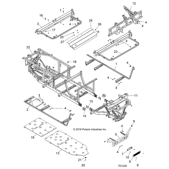 Weld-Seat Base,Cab Supt,M.Blk by Polaris