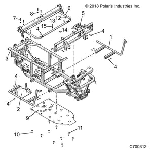 Weld-Seat Base,Cab Supt,M.Blk by Polaris 1022550-458 OEM Hardware P1022550-458 Off Road Express