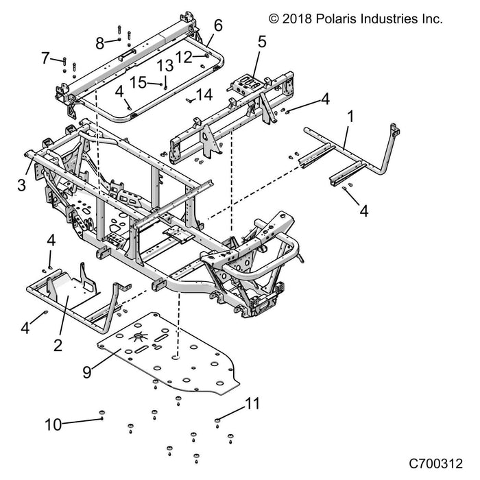 Weld-Seat Base,Cab Supt,M.Blk by Polaris