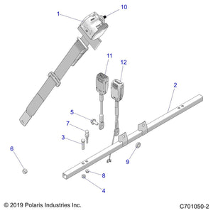 Weld-Seat Base,Rear,Back,Blk by Polaris 1022558-458 OEM Hardware P1022558-458 Off Road Express