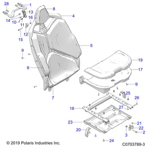 Weld-Seat Frame,Rear,Flip,Blk by Polaris 1024845-458 OEM Hardware P1024845-458 Off Road Express