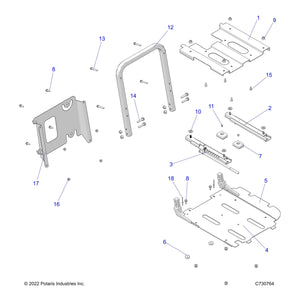 Weld-Slide,Seat,Top,Blk by Polaris 1022741-329 OEM Hardware P1022741-329 Off Road Express