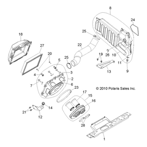 Weld-Support,Airbox,Matte Blk by Polaris 1017918-458 OEM Hardware P1017918-458 Off Road Express