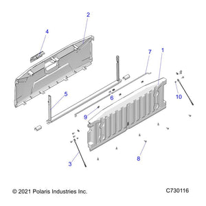 Weld-Tailgate,Blk by Polaris 1026408-329 OEM Hardware P1026408-329 Off Road Express