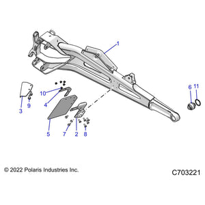 Weld-Trl Arm,Lh,Av.Gray by Polaris 1027028-453 OEM Hardware P1027028-453 Off Road Express Drop Ship