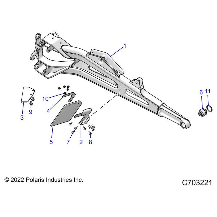 Weld-Trl Arm,Lh,Av.Gray by Polaris