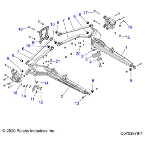 Weld-Trl Arm,Lh,Blk by Polaris 1544330-458 OEM Hardware P1544330-458 Off Road Express