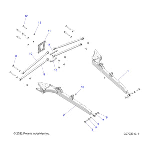 Weld-Trl Arm,Rh,Navy Blue by Polaris 1019357-727 OEM Hardware P1019357-727 Off Road Express