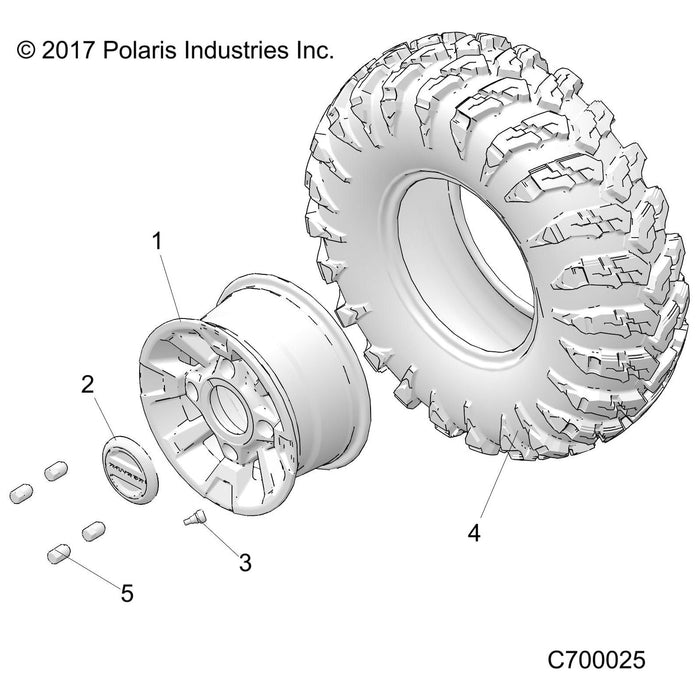 Wheel-14X6,Et 26.2 by Polaris