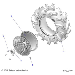 Wheel-14X8,-9,Buckle,Cst,Flblk by Polaris 1522545-458 OEM Hardware P1522545-458 Off Road Express