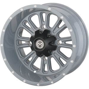 Wheel 399X 12X7 4/110 Grey by Moose Utility 399MO127110KG4 Non Beadlock Wheel 02301115 Parts Unlimited Drop Ship