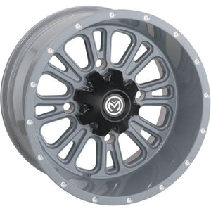 Wheel 399X 12X7 4/156 Grey by Moose Utility 399MO127156KG4 Non Beadlock Wheel 02301113 Parts Unlimited Drop Ship