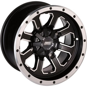 Wheel 548M 14X8 4/136 4+4 by Moose Utility 548M148136MBMF4 Non Beadlock Wheel 02300743 Parts Unlimited Drop Ship