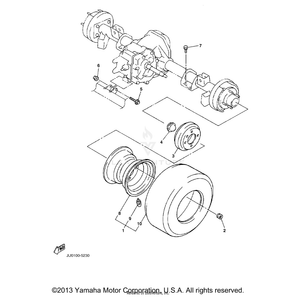 Wheel Assembly (22X11-10 6Ply 244) by Yamaha JW5-F5300-00-00 OEM Hardware JW5-F5300-00-00 No Longer Available