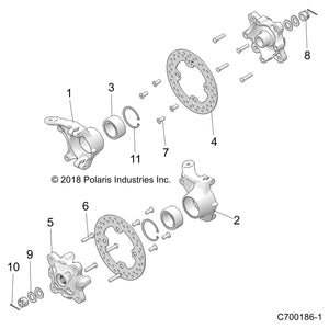 Wheel Bearing Carrier, Right by Polaris 5135443 OEM Hardware P5135443 Off Road Express