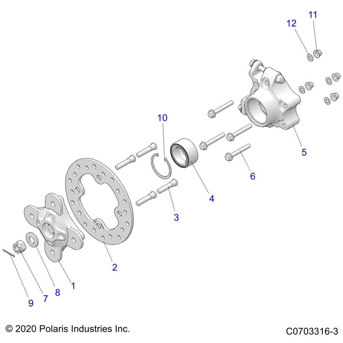 Wheel Bearing Carrier, Right by Polaris