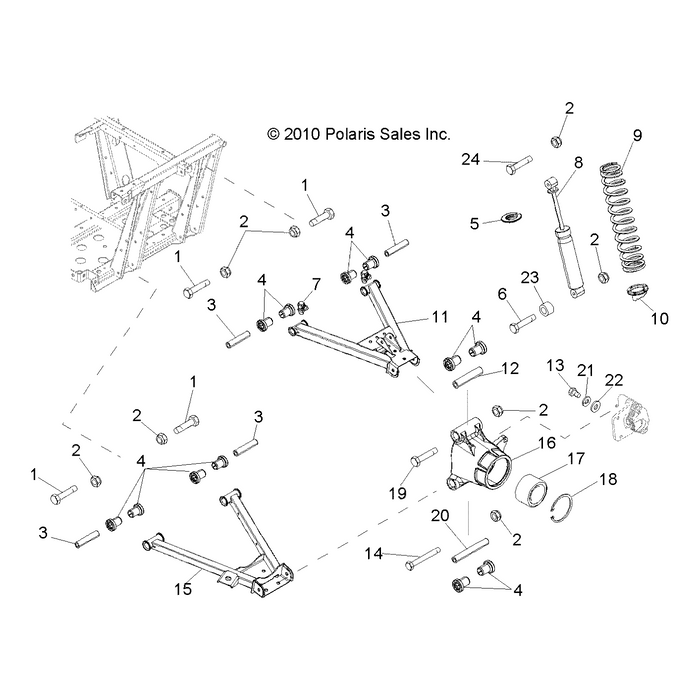 Wheel Carrier Bearing, Left, Ma by Polaris