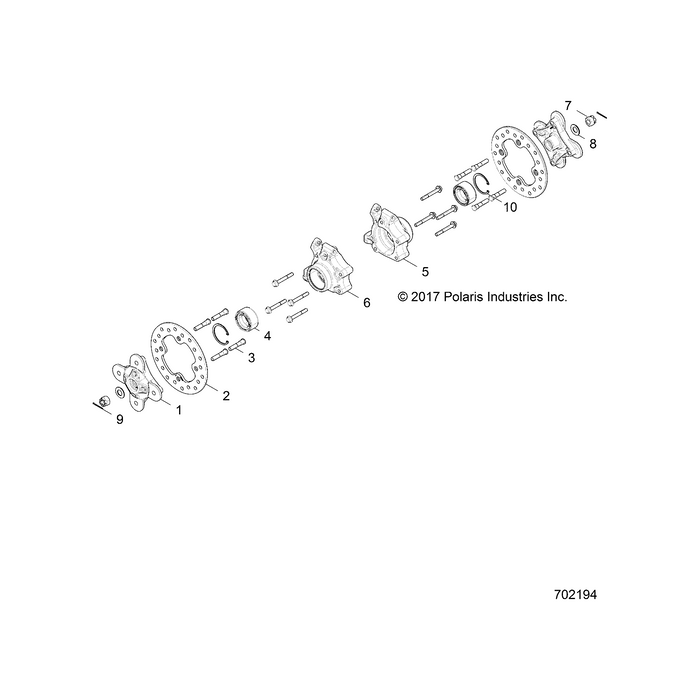 Wheel Carrier Bearing, Right, M by Polaris