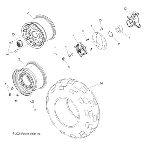 Wheel Hub, Rear by Polaris 5135113-458 OEM Hardware P5135113-458 Off Road Express