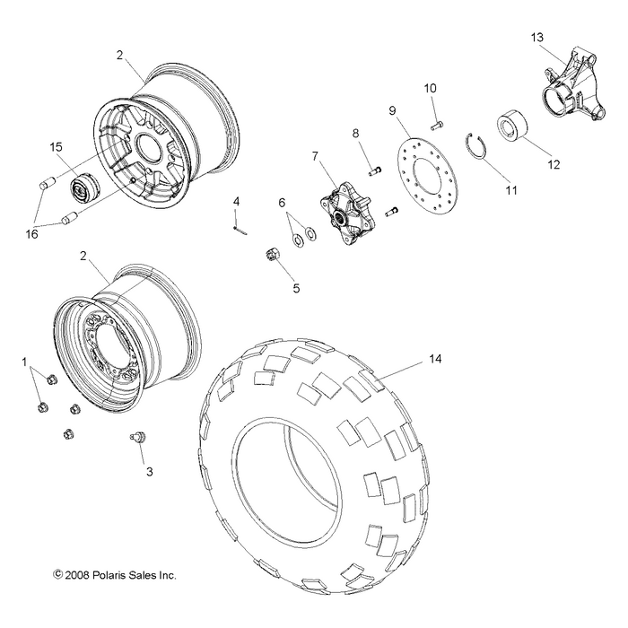 Wheel Hub, Rear by Polaris