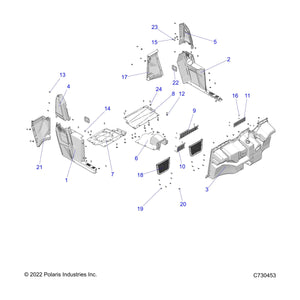 Wheel-Liner,Rear,Lh,Blk by Polaris 5459240-070 OEM Hardware P5459240-070 Off Road Express