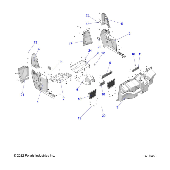 Wheel-Liner,Rear,Lh,Blk by Polaris