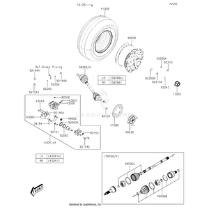 Wheel,Rr by Kawasaki 49058-Y003 OEM Hardware 49058-Y003 Off Road Express Peach St