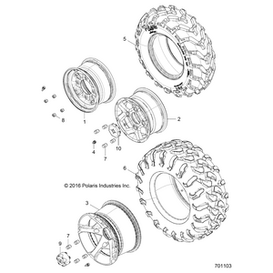 Wheel-Wss Vadr,14X8,Rr,F.Blk by Polaris 1522429-521 OEM Hardware P1522429-521 Off Road Express