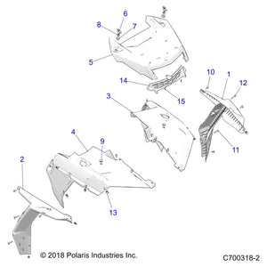 White Hood Center, White Lightn by Polaris 5454429-599 OEM Hardware P5454429-599 Off Road Express