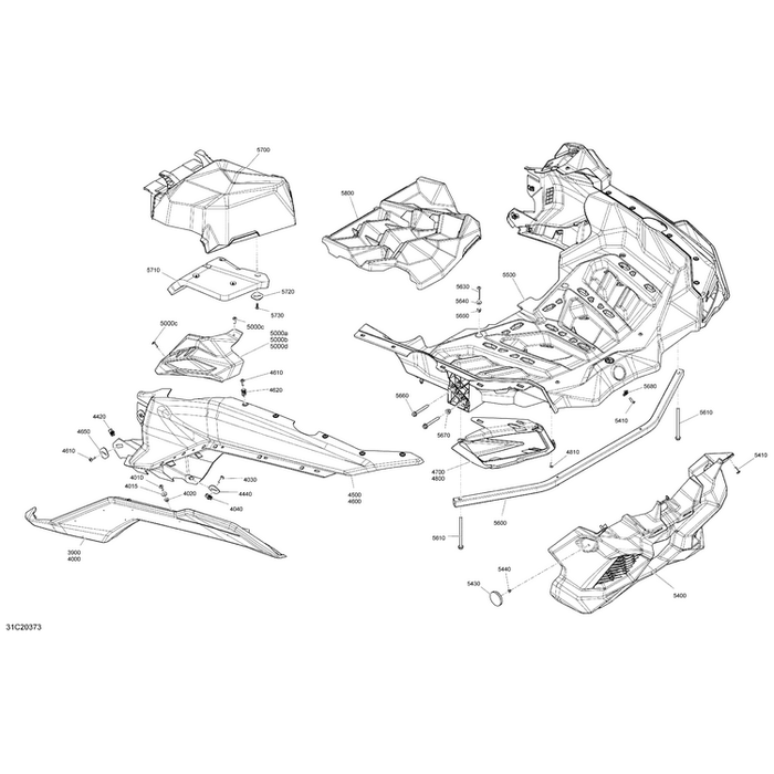 White, RH Rear Fender by Can-Am