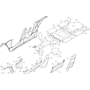 White RH Rear Lateral Panel by Can-Am 705008458 OEM Hardware 705008458 Off Road Express