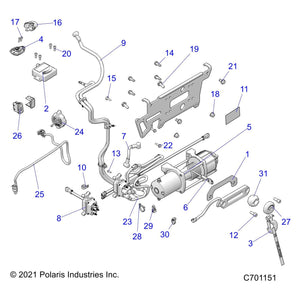 Winch, 4,500 Lb, Polaris by Polaris 2207537 OEM Hardware P2207537 Off Road Express Drop Ship