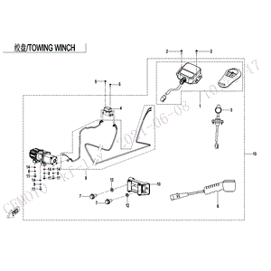 Winch Assy (3000Lbs) by CF Moto 5SYV-150700-6000 OEM Hardware 5SYV-150700-6000 Northstar Polaris