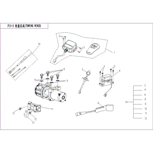 Winch Assy. by CF Moto 7030-150700-40000 OEM Hardware 7030-150700-40000 Northstar Polaris