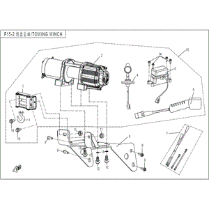 Winch Assy. (Replaces 7000-150700) by CF Moto 7000-150700-0B000 OEM Hardware 7000-150700-0B000 Northstar Polaris