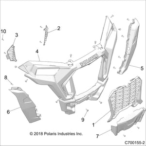 Winch Cover, Black Pearl by Polaris 5455020-666 OEM Hardware P5455020-666 Off Road Express