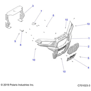 Winch Cover, Gloss Black by Polaris 5450253-070 OEM Hardware P5450253-070 Off Road Express