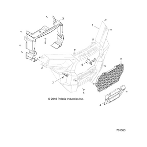 Winch Cover, Gloss Black by Polaris 5453310-070 OEM Hardware P5453310-070 Off Road Express