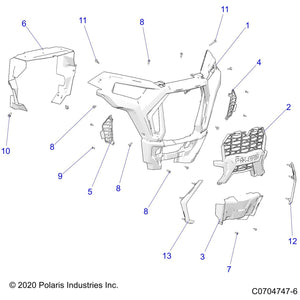 Winch Cover, Gloss Black by Polaris 5455436-070 OEM Hardware P5455436-070 Off Road Express