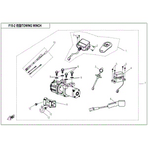 Winch Kit (3500Lbs) by CF Moto 7030-150700-4B000 OEM Hardware 7030-150700-4B000 Northstar Polaris