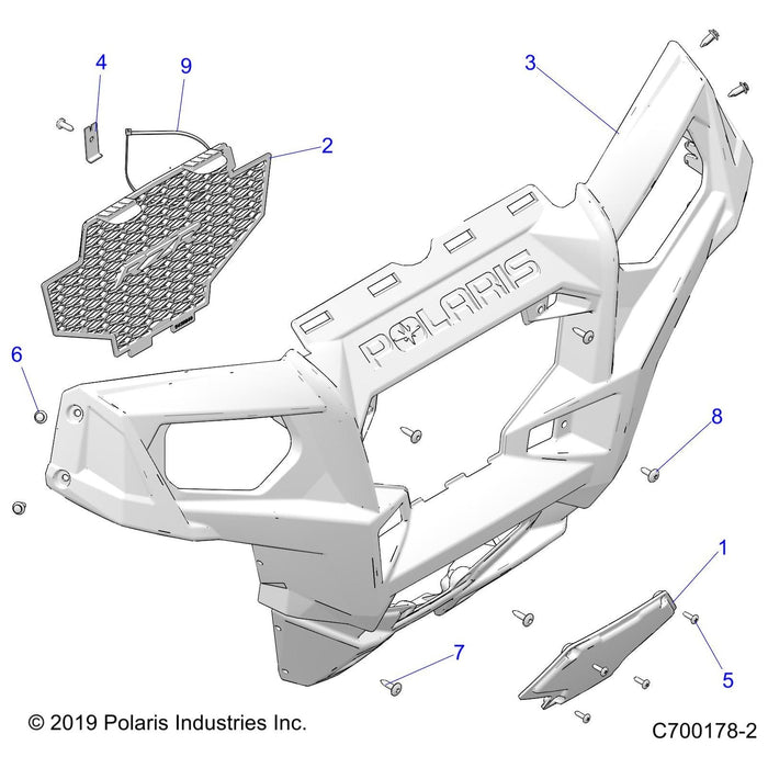 Winch Pocket Cover, Gloss Black by Polaris