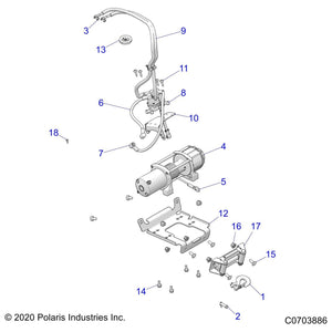 Winch Roller Fairlead, 4500 by Polaris 2411847 OEM Hardware P2411847 Off Road Express