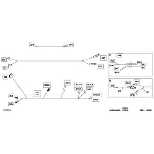 Winch Wiring Harness by Can-Am 710008183 OEM Hardware 710008183 Off Road Express Peach St