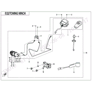 Winch Wiring Harness by CF Moto 5HY0-150760 OEM Hardware 5HY0-150760 Northstar Polaris