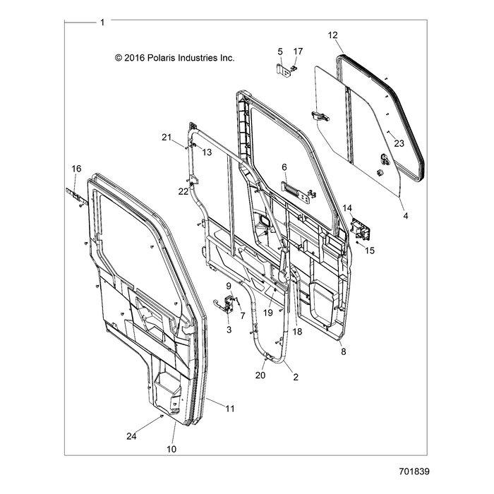 Window Door Assembly, Front, Le by Polaris