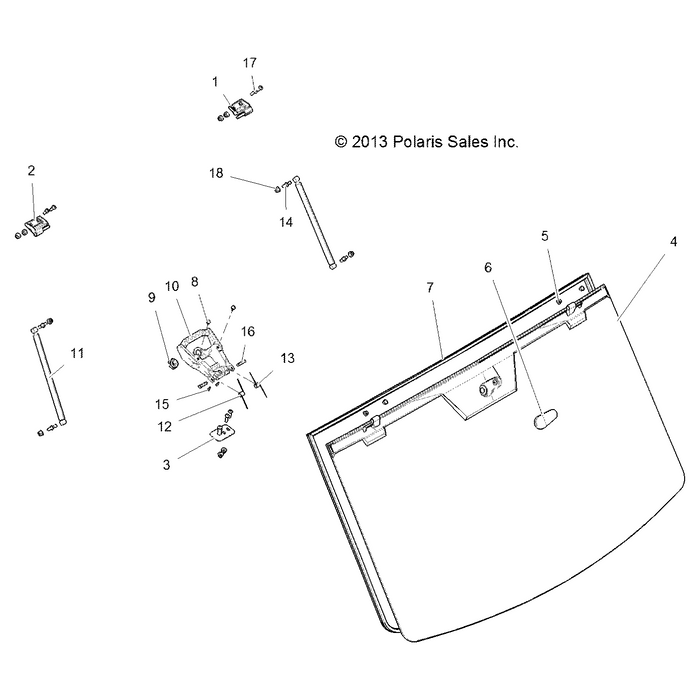 Windshield Lower Mount by Polaris