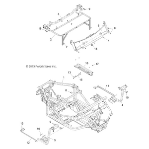 Windshield Support Weld, Matte by Polaris 1018086-458 OEM Hardware P1018086-458 Off Road Express